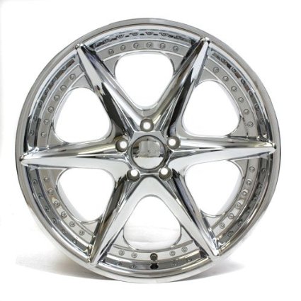 Sporza Saga chrome wheel in a unique fashioned design with 6 sleek and stro...