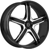 Akuza Lever 26 Black Wheel / Rim 5x115 & 5x5.5 with a 15mm Offset and a 83.7 Hub Bore. Pa
