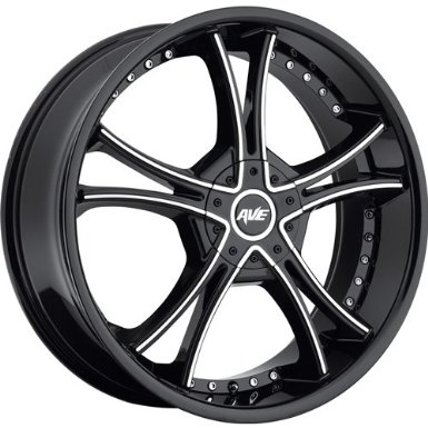 Avenue A604 18 Black Wheel / Rim 4x100 & 4x4.5 with a 40mm Offset and a 73.00 Hub Bore. 