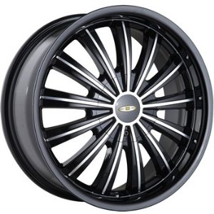 Baccarat Taboo 20 Black Wheel / Rim 5x110 & 5x115 with a 40mm Offset and a 72.62 Hub Bore