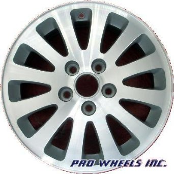 Buick Lucerne, Machined silver factory original wheel rim 4013, P-N 916245913949, 16x7", 5x115mm