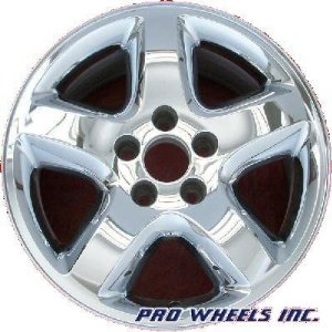 Cadillac Catera, 16x7", chrome factory original wheel rim 4546, P-N 916447943652, 5x110mm, 5 spoke