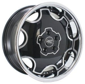 Concept One Dynasty (Series 714) Black with Chrome Lip - 18 x 8 Inch Wheel