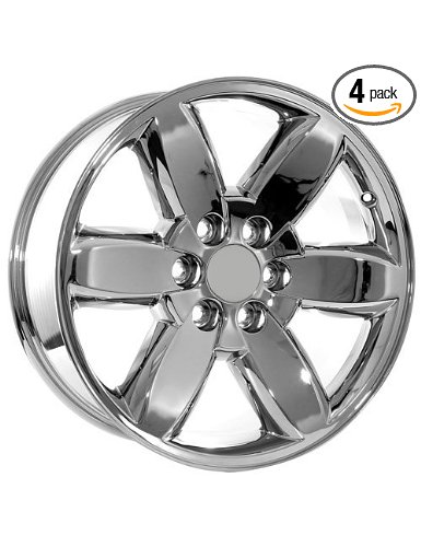 Chrome wheel rims, 20"x8.5", GMC Yukon, Denali, Sierra trucks SUVs, 6x139.7mm, P-N 08120CHR 