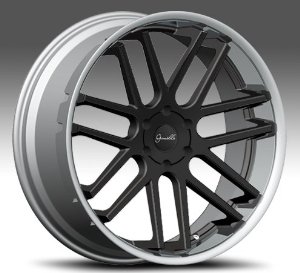 Gianelle Yerevan 24"x10 Cadillac suv Hummer Chevy suv GMC Wheels Rims Black Face Chrome 