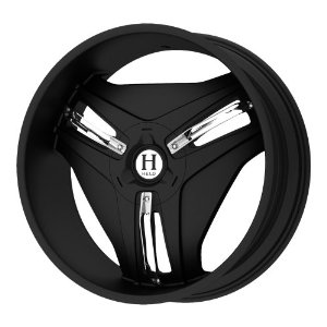 Helo HE849 Gloss Black Wheel with Chrome Accents - (20x8.5"/5x4.5, 4.75")