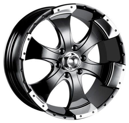 Ion Alloy 136 Black Wheel with Machined Lip (17x8"/5x114.3mm)