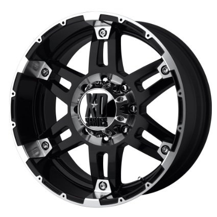 KMC Wheels XD Series Spy XD797 Gloss Black Machined Wheel (17x9"/8x6.5") 