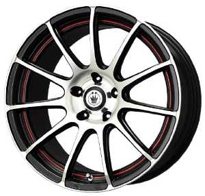 Konig Zero-In Matte Black Wheel with Machined Face (17x7"/4x100mm), dual-drilled