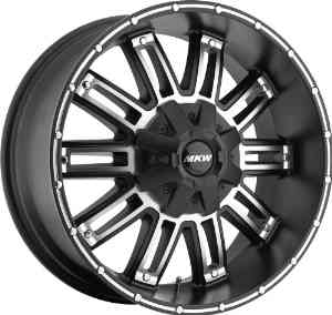 17x9 MKW M80 (Satin Black w/ Machined Face) Wheels/Rims 6x139.7 (M80-1790655010B)
