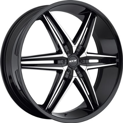 MKW M106 24 Black Wheel / Rim 5x112 & 5x4.5 with a 40mm Offset and a 73.00 Hub Bore