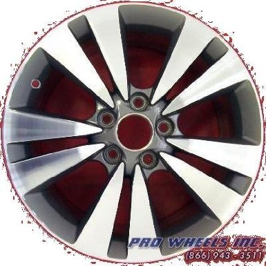 Honda Accord, 17x7.5", machined gray factory original wheel, rim 63938, 5x4.5", P-N 913119918198