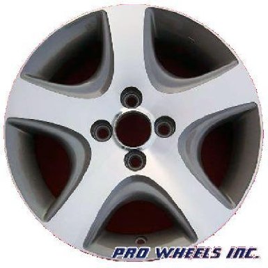 Honda Civic, Machined gray factory wheel, P-N 920715066752, 63868, 15x6", 4x100mm, 5 spokes