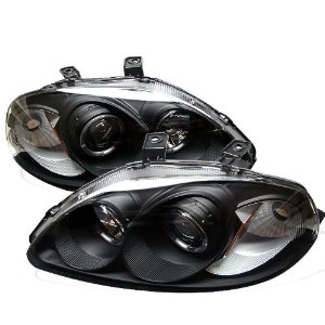 Spyder Auto Honda Civic Black Halogen Headlights