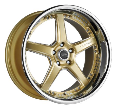 19" Wheels Rims Vertini Drift Wheel Rims Sale Gold Machined Face Chrome Lip Genesis Coupe 