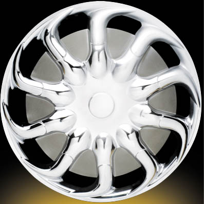 15" ABS, Chrome with Charcoal " Cobra" Wheel Cover